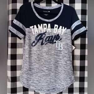 5th & Ocean MLB Tampa Bay Rays Women's Size Medium Colorblocked Tee